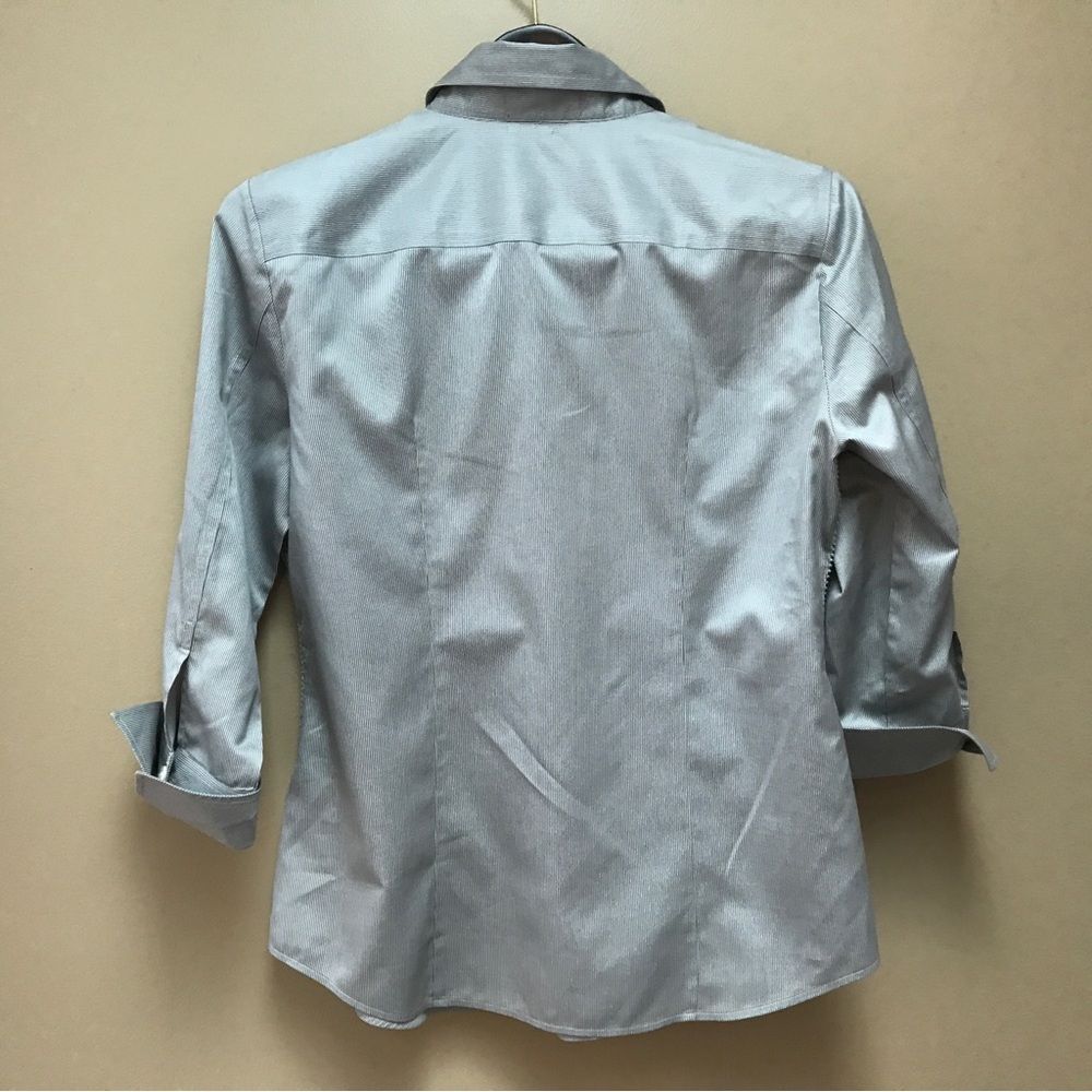 Hinson Wu Becky Shirt Womens Tahitian Pearl White Luxe Cotton Top - Picture 11 of 14